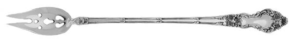 Meadow Rose (Sterling, 1907, No Monos) Long Handle Olive Fork HC