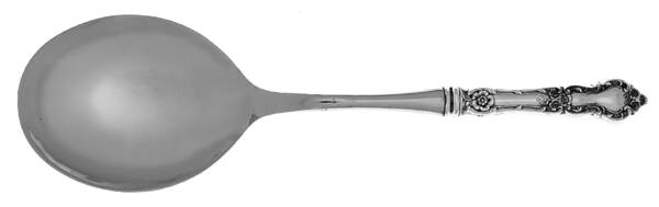 Meadow Rose (Sterling, 1907, No Monos) Casserole Spoon with Smooth Stainless Bowl HC