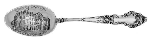 Meadow Rose (Sterling, 1907, No Monos) Souvenir Spoon (Five O'Clock Spoon)