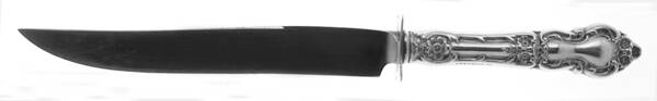 Meadow Rose (Sterling, 1907, No Monos) Small Steak Carving Knife with Stainless Blade