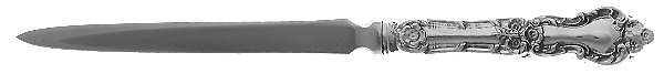 Meadow Rose (Sterling, 1907, No Monos) Letter Opener with Stainless Blade