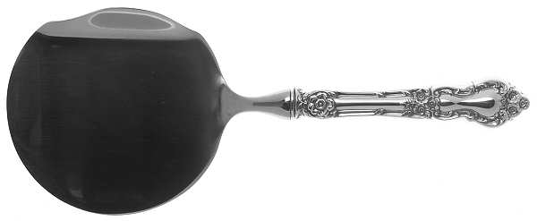 Meadow Rose (Sterling, 1907, No Monos) Cranberry Server with Stainless Bowl