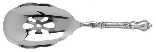 Meadow Rose (Sterling, 1907, No Monos) Pierced Serving Spoon with Stainless Bowl