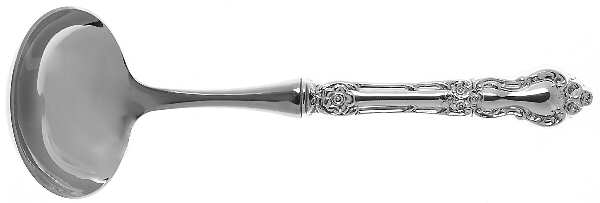 Meadow Rose (Sterling, 1907, No Monos) Hollow Handle Gravy Ladle with Stainless Bowl