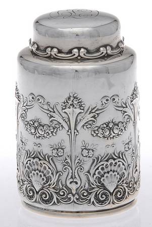Imperial Queen (Sterling, 1893, Hollowware) Tea Caddy & Lid