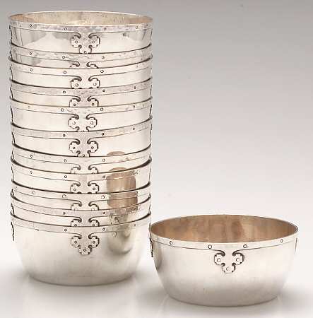 Carmel (Sterling, 1912, Hollowware) (Set of 12) Ice Cream Dish Set