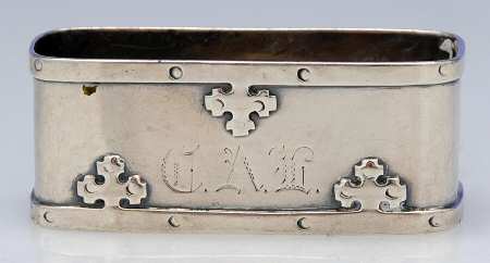 Carmel (Sterling, 1912, Hollowware) Oblong Napkin Ring