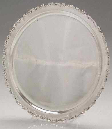 Louis XV (Sterling, 1891, Hollowware) 11" Round Sterling Tray