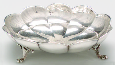 Exemplar (Sterling, S3, Hollowware) Sterling Footed Bon Bon Bowl