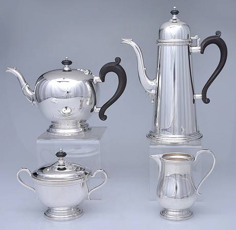 Exemplar (Sterling, S3, Hollowware) 4 Pc Tea Set (SCP1, STP1, SCR, SSU1A)