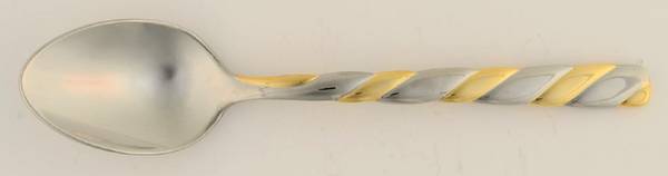 Gold Spiral (Stainless, Gold Acct) Teaspoon