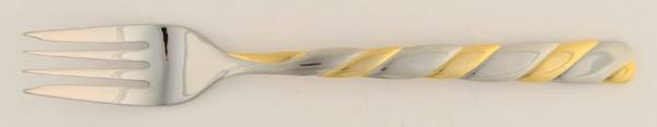 Gold Spiral (Stainless, Gold Acct) Individual Salad Fork