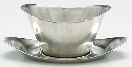 Line (Stainless, Hollowware) Gravy Boat and Underplate