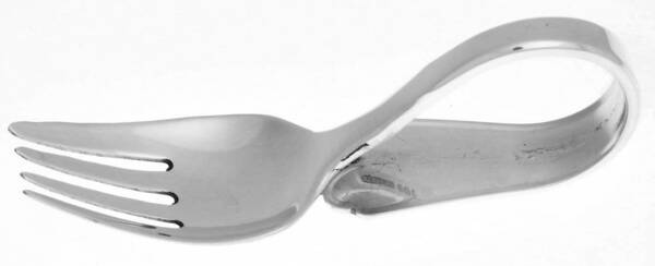 Lotus (Sterling, 1935) Baby Fork with Curved Handle HC