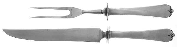 Lotus (Sterling, 1935) 2 Piece Small Carving Set W/ Sterling Guard