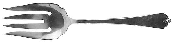 Lotus (Sterling, 1935) Solid Salad Serving Fork