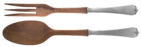Lotus (Sterling, 1935) Wooden Bowl 2-Piece Salad Set