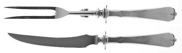Lotus (Sterling, 1935) Small Stainless Blade 2-Piece Steak Carving Set