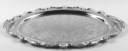 La Reine (Silverplate, Hollowware) Large Silverplate Waiter Tray