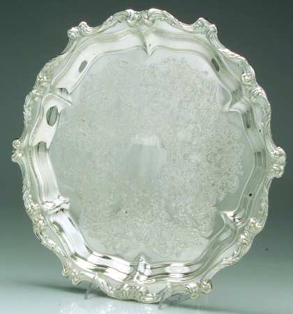 La Reine (Silverplate, Hollowware) Small Round Footed Tray