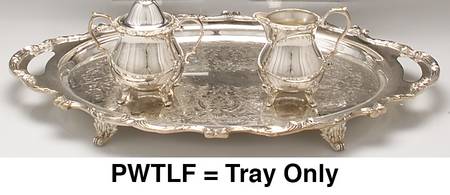 La Reine (Silverplate, Hollowware) Large Footed Waiter Tray