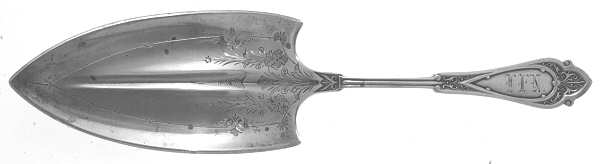 Venetian (Sterling, 1875) Pastry Knife, Solid Piece