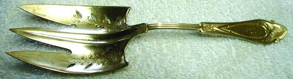 Venetian (Sterling, 1875) Vegetable Serving Fork (Solid)