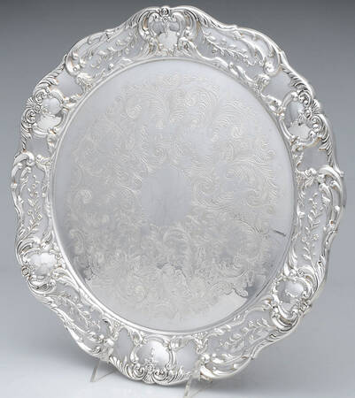 Grand Victorian (Silverplate, Hollowware) 13" Round Tray