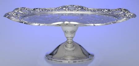 Grand Victorian (Silverplate, Hollowware) 13" Diameter Pedestal Cake Stand