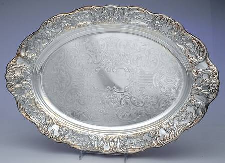 Grand Victorian (Silverplate, Hollowware) 17" Oval Serving Platter