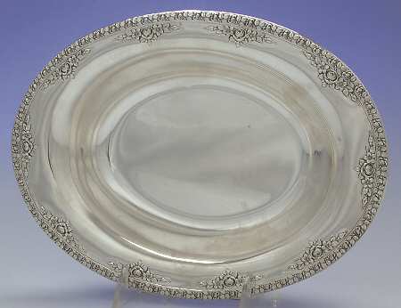 Normandie (Sterling, 1933, Hollowware) Sterling Oval Vegetable Bowl