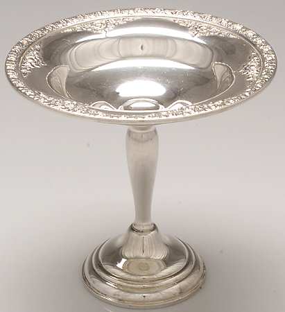 Normandie (Sterling, 1933, Hollowware) Round Compote (Height X Width)