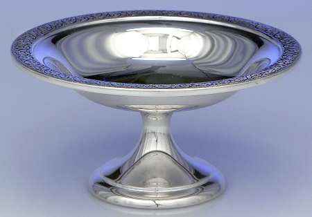 Spanish Lace (Sterling, 1964, Hollowware) Round Compote (Height X Width)