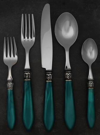 St Moritz - Green (Stainless) 5 Piece Place Setting