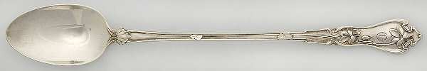 Violet (Sterling, 1905, Monograms) Iced Tea Spoon by Whiting Manf Co