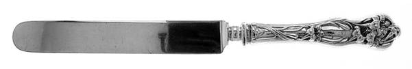 Lily (Sterling, 1902, Monograms) Old French Hollow Knife with Bolster