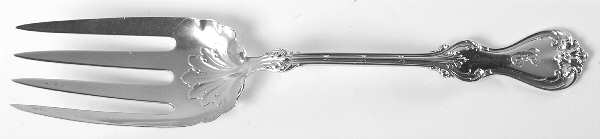 Duke of York (Sterling, 1900, Monograms) Solid Salad Serving Fork
