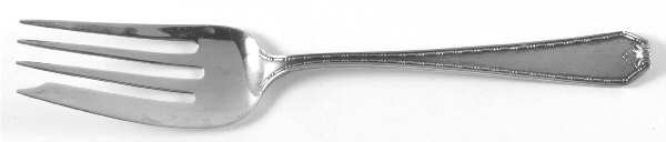 Madam Morris (Sterling, 1909, Monograms) Small Solid Cold Meat Serving Fork