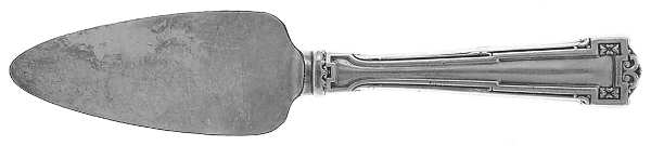 Dauphine (Sterling, 1916, Monograms) Cheese Server with Silverplate Blade