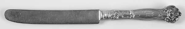 Carnation (Sterling, 1909, Monograms) Old French Hollow Knife with Bolster
