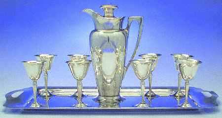 Antique (Sterling, Hollowware) 10 Piece Cocktail Set