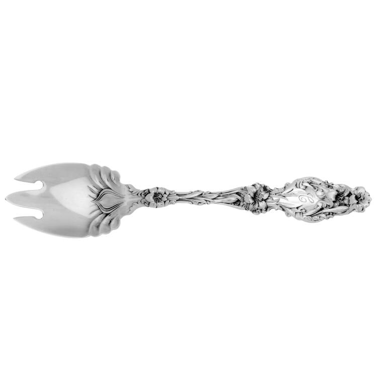 Lily (Sterling, 1902, Lion-Pat. 1902, Monograms) Ice Cream Fork