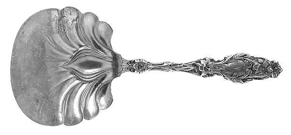 Lily (Sterling, 1902, Lion-Pat. 1902, Monograms) Bon Bon Scoop