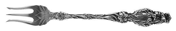 Lily (Sterling, 1902, Lion-Pat. 1902, Monograms) Oyster Fork