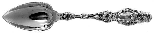 Lily (Sterling, 1902, Lion-Pat. 1902, Monograms) Orange Spoon