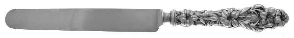 Lily (Sterling, 1902, Lion-Pat. 1902, Monograms) Blunt Thick Hollow Table Knife with Bolster