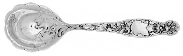 Heraldic (Sterling, 1880, Monograms) Large Jelly Spoon
