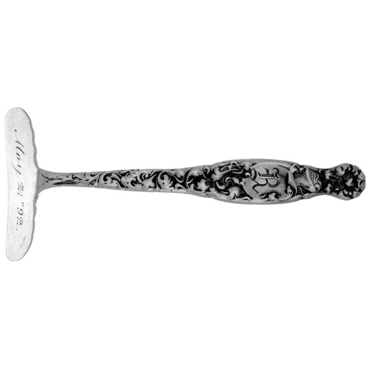 Heraldic (Sterling, 1880, Monograms) Food Pusher Solid by Whiting Manf Co