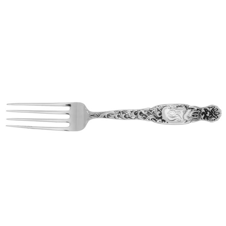 Heraldic (Sterling, 1880, Monograms) Fork by Whiting Manf Co