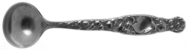 Heraldic (Sterling, 1880, Monograms) Master Salt Spoon by Whiting Manf Co